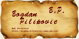Bogdan Pilipović vizit kartica